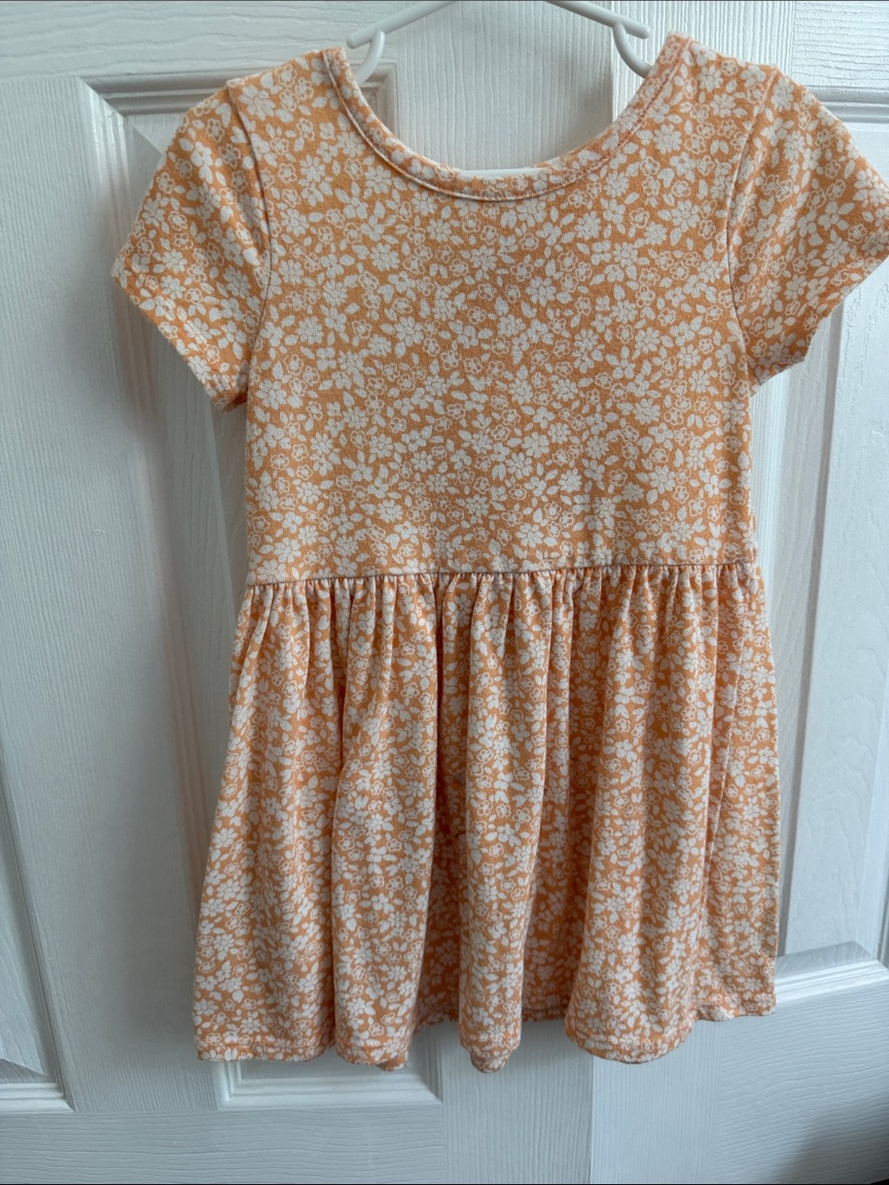 Cat & Jack Peach Floral Short Sleeve Dress